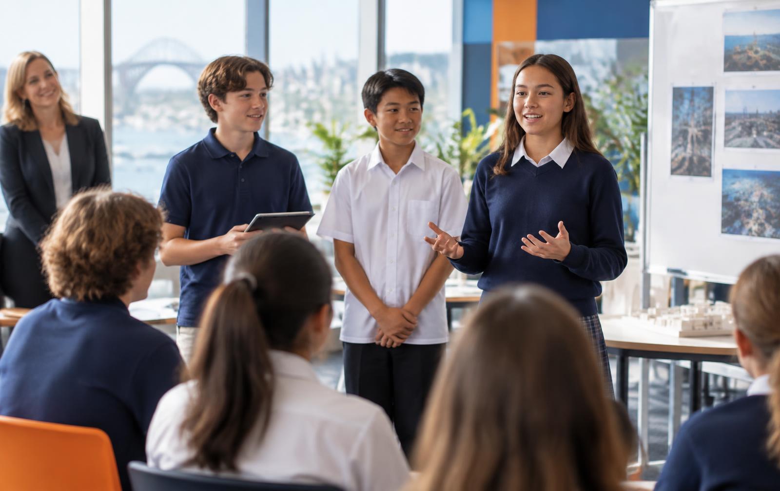 Students learning together