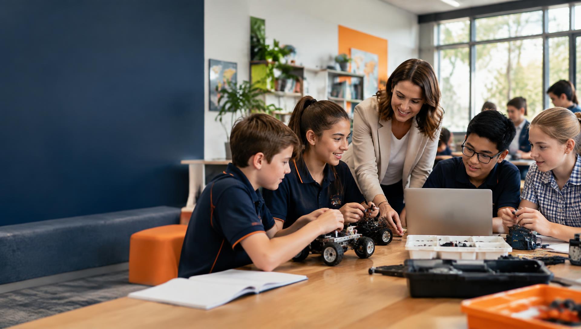 Students learning together